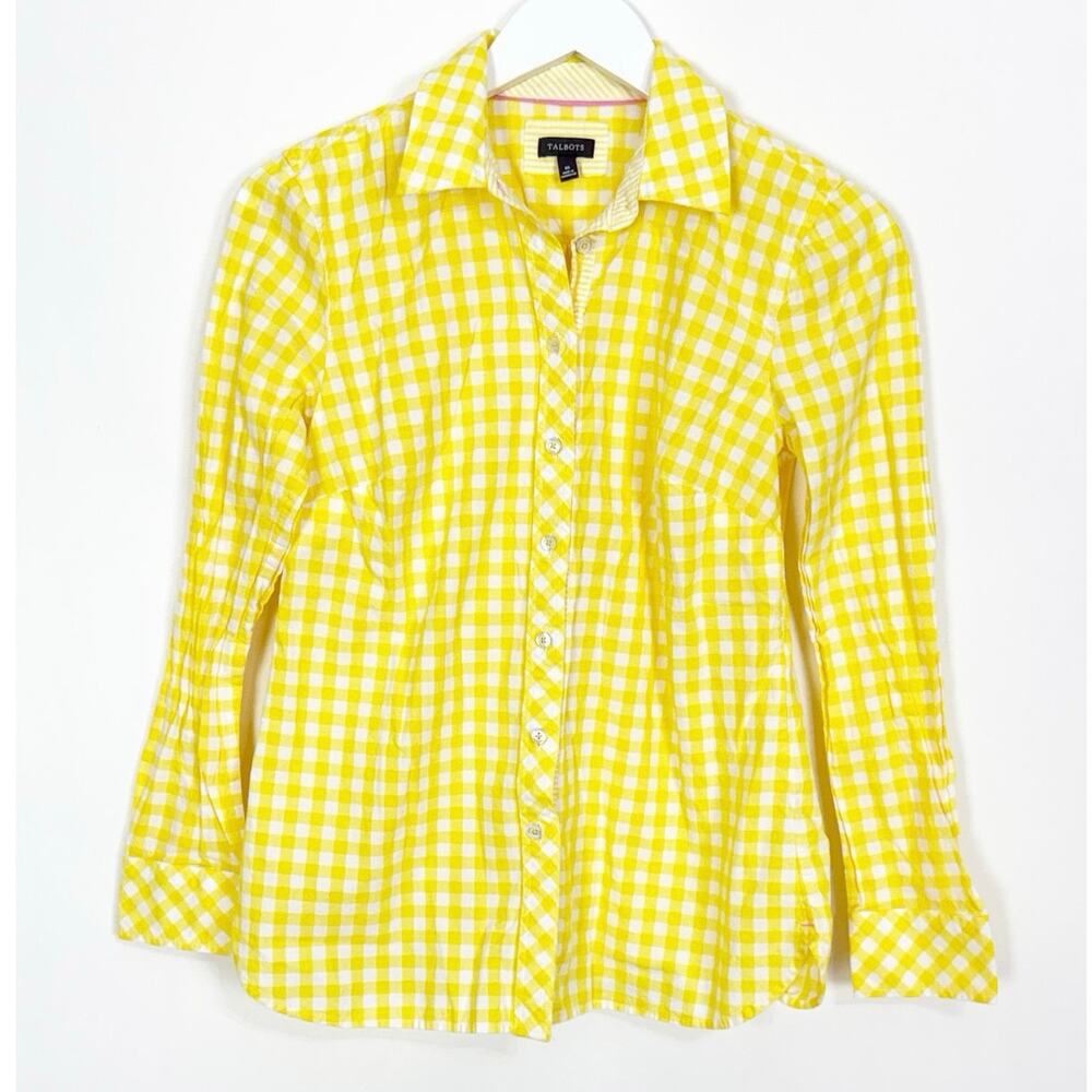 Talbots Gingham Shirt in Yellow